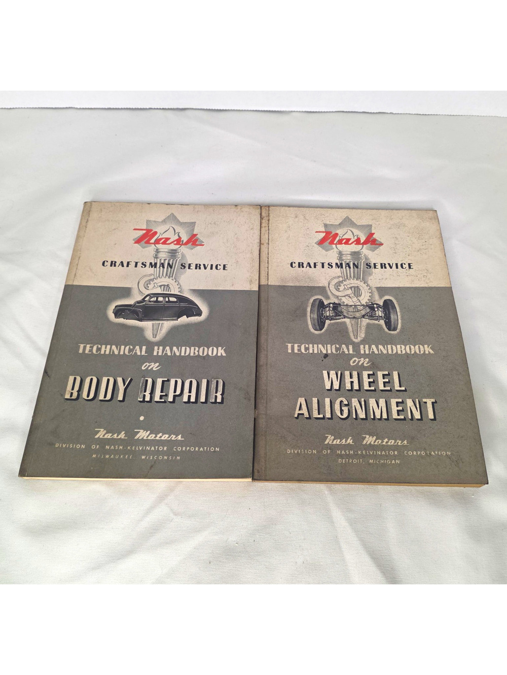 Vintage Nash Motors Technical Handbooks Body Repair Wheel Alignment OEM Lot